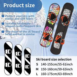 Échantillon gratuit : Housse de snowboard réglable en néoprène avec bandoulière, logo personnalisé, protection souple pour planche, produits - Product Image 2