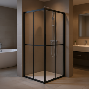 Cabina de Ducha ESG de 31.5x31.5x70.9 Pulgadas con Marco, Puerta Corredera de Vidrio Templado, Diseño Minimalista - Product Image 2