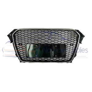 Parachoques de Cromo Negro para coche, malla de parrilla modificada para <span class=keywords><strong>A4</strong></span> S4 B8.5 2013 <span class=keywords><strong>2014</strong></span> 2015 2016 - Product Image 3