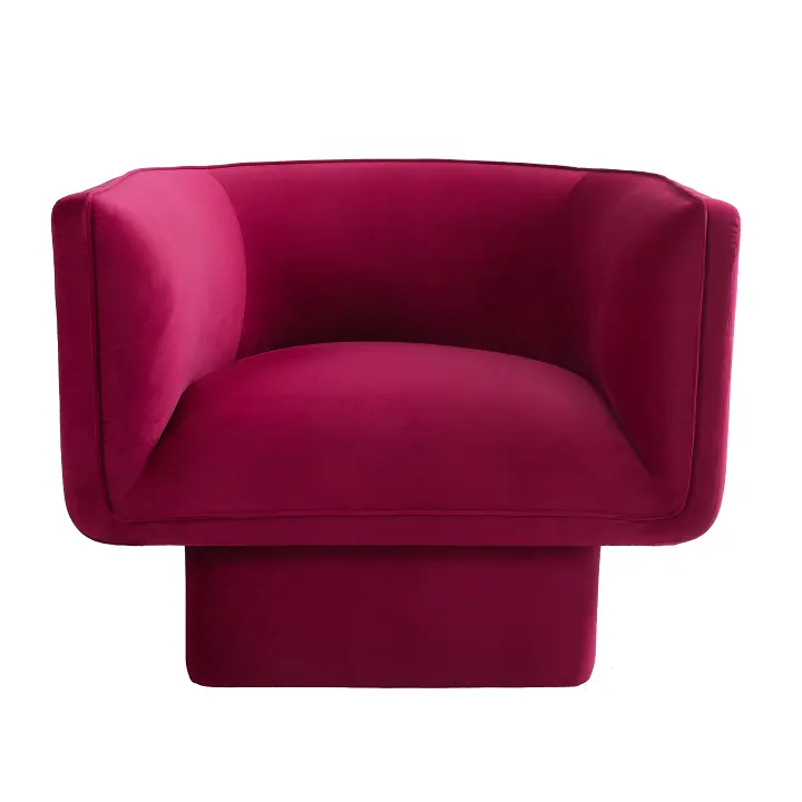 Phòng Khách Hiện Đại Đương Đại Nisco Lounge Club Lobby Accent Chair, Vải Nhung