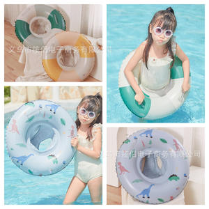 Xiaolu – anneau de natation gonflable pour enfants de 1 à 5 ans, motif de dinosaure rond, utilisation dans les parcs aquatiques - Product Image 5