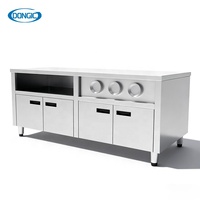 Assiettes à dîner en acier inoxydable pour hôtel commercial Armoire de rangement pour îlot central avec station de boisson froide