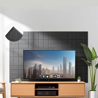 Panel Peredam Suara Felt Berdensitas Tinggi dengan Alur Persegi 30*30cm, Serat Poliester, untuk Studio, Kantor, KTV (Ready Stock)