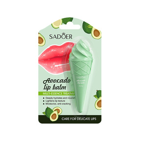 Bálsamo Labial al por Mayor Sadoer 6g <span class=keywords><strong>de</strong></span> <span class=keywords><strong>Aguacate</strong></span>, <span class=keywords><strong>Miel</strong></span> y Durazno en Forma <span class=keywords><strong>de</strong></span> Helado, Aceite Hidratante y Humectante para el Cuidado <span class=keywords><strong>de</strong></span> los Labios - Product Image 1