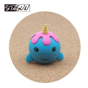 STASUN Neuheit kreativer Löschstift TPR niedliches Tier 3D Einhorn Wal-Räußer Geschenk Narwal-Räufer Gummi-Stift Stationär - Product Image 2