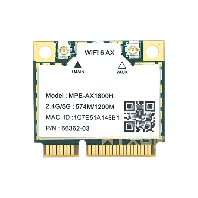 MPE-AX1800H WiFi6 MT7921 MINIPCIE 5G dual-band built-in wireless card 5.2BT