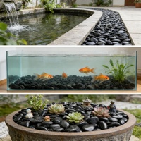 Galets noirs de rivière 100% naturels, écologiques et durables, pierres de massage pour les pieds, pour la décoration extérieure de villas, salles de bain, parcs et aquariums