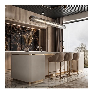 New Modern European Smart Wood <strong>Cabinet</strong> Wooden Veneer Matt Lacquer Finished <strong>Black</strong> Complete Kitchen <strong>Cabinet</strong> Design - Product Image 4