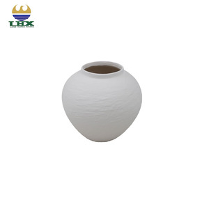 निर्माता nordic देहाती गोल vase मैट सफेद बनावट सिरेमिक vesse न्यूनतम टेबलटॉप फूल vese होम डेकोर के लिए - Product Image 6