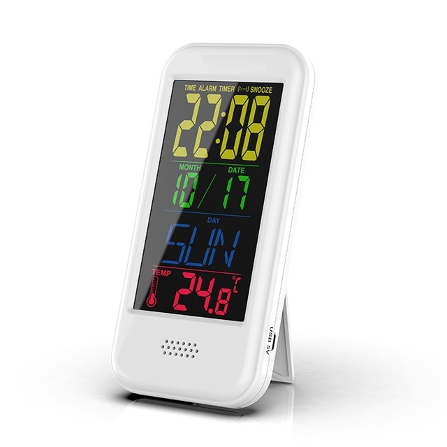 9 Inch Digital Electronic Desk Wall Alarm Clock with Snooze Function LUMINOVA ABS Material Custom Calendar 2 AA Batteries