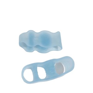 Separador de dedos de silicona, 1 par, corrector de juanetes transparente, cómodo para la protección de los dedos - Product Image 2