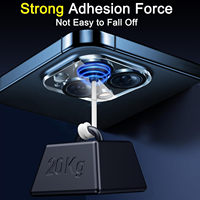 Protecteur d'écran d'objectif d'appareil photo en alliage d'aluminium 3D pour iPhone 15 14 13 12 11 Pro Max