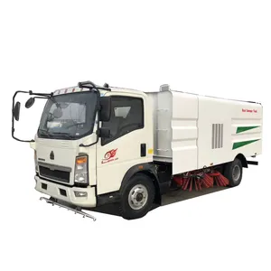 EURO2 vacuum road sweeper truck for sale howo road sweeper truck for sale multifunctional road clean truck made in china