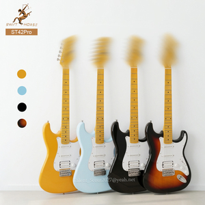 <span class=keywords><strong>Guitarra</strong></span> Eléctrica ST de 6 Cuerdas de Alta Calidad para Principiantes y Profesionales, Configuración de Pastillas HSS, Acabado Brillante, Suministro al por Mayor, Logotipo Personalizado - Product Image 1
