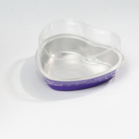 Récipient alimentaire en feuille d'aluminium en forme de coeur casserole en plastique PET coloré jetable pour la cuisson de la dinde