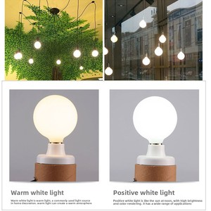 COYOLED LED Blanc Lait E27 <span class=keywords><strong>Dragon</strong></span> <span class=keywords><strong>Ball</strong></span> Ampoule LED Blanc Chaud pour Magasin de Vêtements Studio Coiffeuse pour Éclairage de Noël - Product Image 4