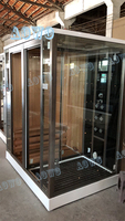 8004 sauna bain salle de bain en bois vapeur spa gonflable spa cabine de douche portable