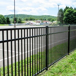 Panneau de clôture en métal galvanisé, design à <span class=keywords><strong>3</strong></span> rails, 6x8 pieds, barrière de sécurité en acier zingué pour grands projets - Product Image 6