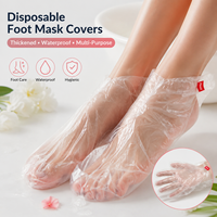 Sarung Kaki Plastik PE Sekali Pakai, Tebal, Anti Pecah-Pecah, Melembapkan, Pelindung untuk Mandi, Mencoba Sepatu, Salon Kecantikan