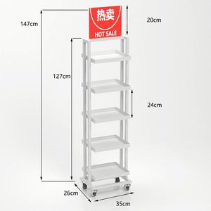 Support mural pour accessoires de magasin personnalisé suspendu autocollant carte postale support pour téléphone panier de rangement pour snack et bonbons moderne portable en métal - Product Image 1