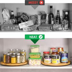 Productos Ecológicos 2023, Organizador de Especias Giratorio de Bambú, Juego de 2 Organizadores de Especias para Cocina - Product Image 4