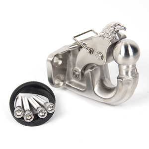 Pièces de <span class=keywords><strong>remorque</strong></span> usinées CNC, motif tête d'aigle personnalisé pour pare-chocs arrière de voiture, accessoires de fixation 85x45mm - Product Image 4