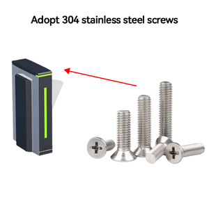 Tornello <span class=keywords><strong>Anti</strong></span>-<span class=keywords><strong>Tailgating</strong></span> in Acciaio Inox per Edifici Commerciali, Barriera a Battente con Chiusura Sicura - Product Image 6