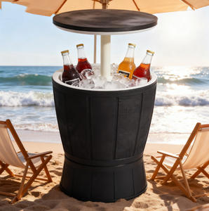 Mesa de Patio Ajustable con Enfriador, Mesa de Bar para Patio, Muebles de Terraza, Mesa Enfriadora para Fiestas, Cerveza, Vino y Bebidas - Product Image 4