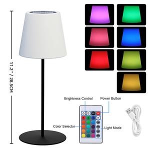 Ngoài trời không thấm nước Dimmable ấm trắng RGB xách tay ánh sáng ban đêm không dây sạc năng lượng mặt trời đèn bàn - Product Image 5
