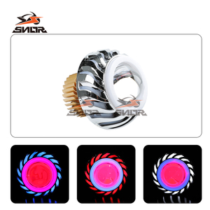 SNOR Moto Lumières <span class=keywords><strong>Diable</strong></span> Ange Oeil Ouverture LED Phare Oeil Multicolore Laser Phare Phare - Product Image 4