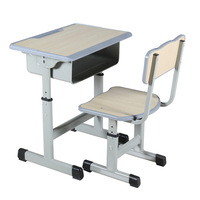 Bureau et chaise pour un seul élève, réglables en hauteur, meubles scolaires durables pour la maison et le bureau