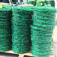 Fil de fer barbelé galvanisé torsadé, bobine de fil barbelé à 4 pointes, clôture de périmètre agricole, diamètre 2,5 mm, durable, robuste, longue durée de vie