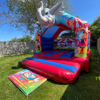Castillo Inflable Personalizado Songfa con Diseño de Elefante de Dibujos Animados, Casa de Brinco Temática para Fiestas, Alquiler de Castillo Hinchable de PVC