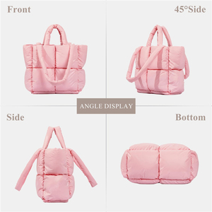 Borsa a tracolla imbottita in cotone imbottito leggero invernale da <span class=keywords><strong>donna</strong></span> OEM personalizzata - Product Image 6