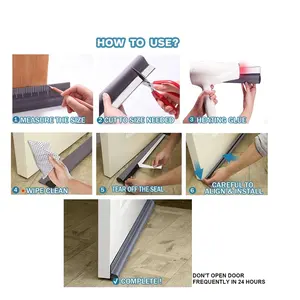 93cm chiều dài có thể điều chỉnh màu xám đôi bên bọt Nhà cung cấp cửa dự thảo Stopper