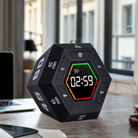 Vente en gros numérique enfants étude Pomodoro minuterie horloges de table intelligentes cuisine compte à rebours magnétique plastique Google hexagone visuel