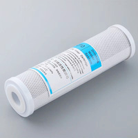 Cartouche filtrante en bloc de charbon actif de coque de noix de coco CTO de 20 pouces à haute valeur d'iode pour le traitement de l'eau domestique et extérieure