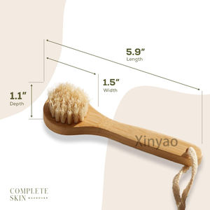 Brosse sèche miniature personnalisée avec logo, poils naturels, exfoliante, pour le nettoyage du visage, zones sensibles, cou, poitrine, ongles - Product Image 2