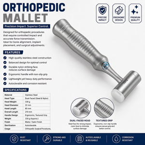 Premium orthopedic surgical hammer 330 gram bone mallet Top quality metal steel mallet Disks bone mallet surgical - Product Image 6