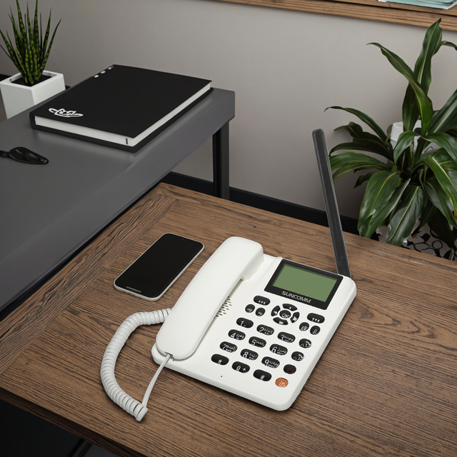 Dect Phones FWP G618 Dual SIM Card Slot Cordless House & Business GSM Landline Phone with Recording Feature for Home Use