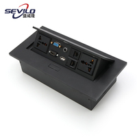 Enchufe de escritorio/mesa multifunción con alimentación USB, de aleación de zinc, con 5/4/3/2 tomas de CA