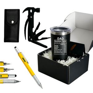 Coffret Cadeau Fête des Pères 2023 avec Tasse Thermos, Poinçon de Mesure, Marteau – Idées Personnalisables, Coffrets Cadeaux d'Anniversaire pour Papa - Product Image 6