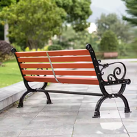 Banc en fonte rustique design moderne Siège de jardin en acier de luxe Banc d'entrée pour parc et centre commercial Mobilier de terrasse écoles supermarchés
