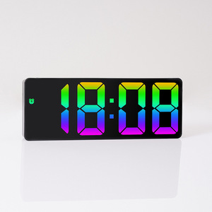 Modern Design LED <strong>Digital</strong> Desk <strong>Clock</strong> Colorful Smart Mirror <strong>Wall</strong> Table <strong>Clock</strong> <strong>for</strong> Home with Alarm Fashionable Gift Idea - Product Image 5