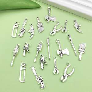 Colgante de herramienta de aleación de plata antigua con formas mixtas para accesorios de joyería DIY - Product Image 3