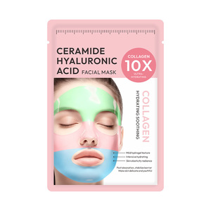 Masque facial à la céramide et à l'acide hyaluronique, collagène 10X hydratant, minimisant les pores, raffermissant - Product Image 4
