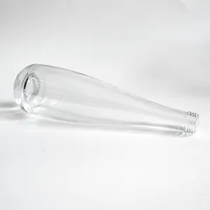 पारदर्शी सोडा पानी पेय कांच की बोतल पेंच टोपी के साथ उच्च अंत खनिज पानी कांच की बोतल