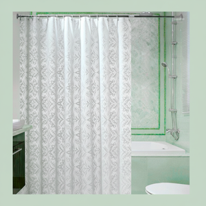 No Hook Double Layer Shower <b>Curtain</b> | Custom Floral Botanical Print with Snap-in Waterproof Liner OEM Wholesale - Product Image 1