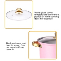 Set Panci Casserole Stainless Steel untuk Kompor Induksi, Peralatan Masak, Perlengkapan Dapur