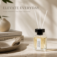 Diffuseur de parfum d'ambiance haut de gamme 120 ml aux senteurs Vanille Noire, Bois de Santal et Azure – OEM, Marque Privée, Arôme Personnalisé, Cadeau